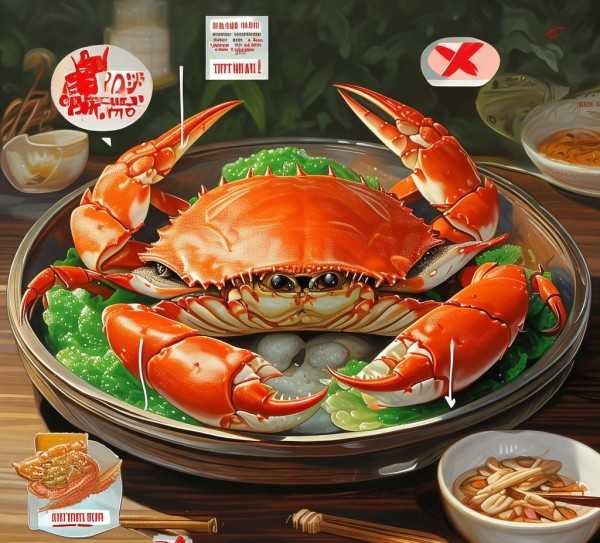 大闸蟹美味解析，揭秘不可食用的神秘部位,大闸蟹的美食禁忌，揭秘那些不能吃的部位,佳肴,美食,第1张